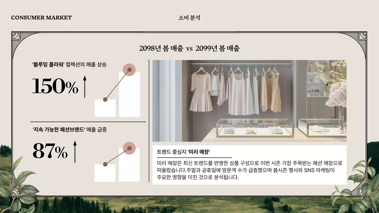 베이지 빈티지 패션 광고