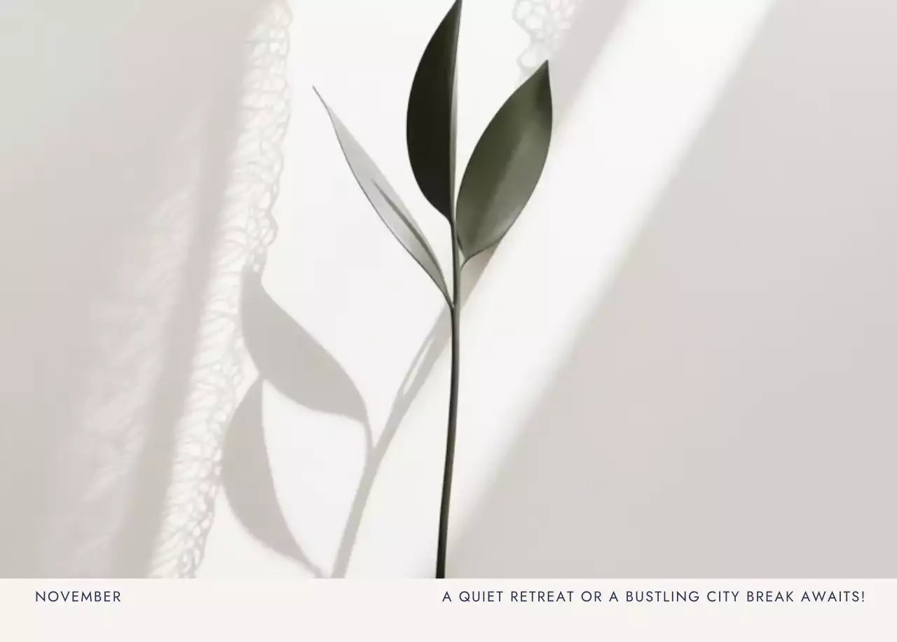 아이보리 모던 여행 달력