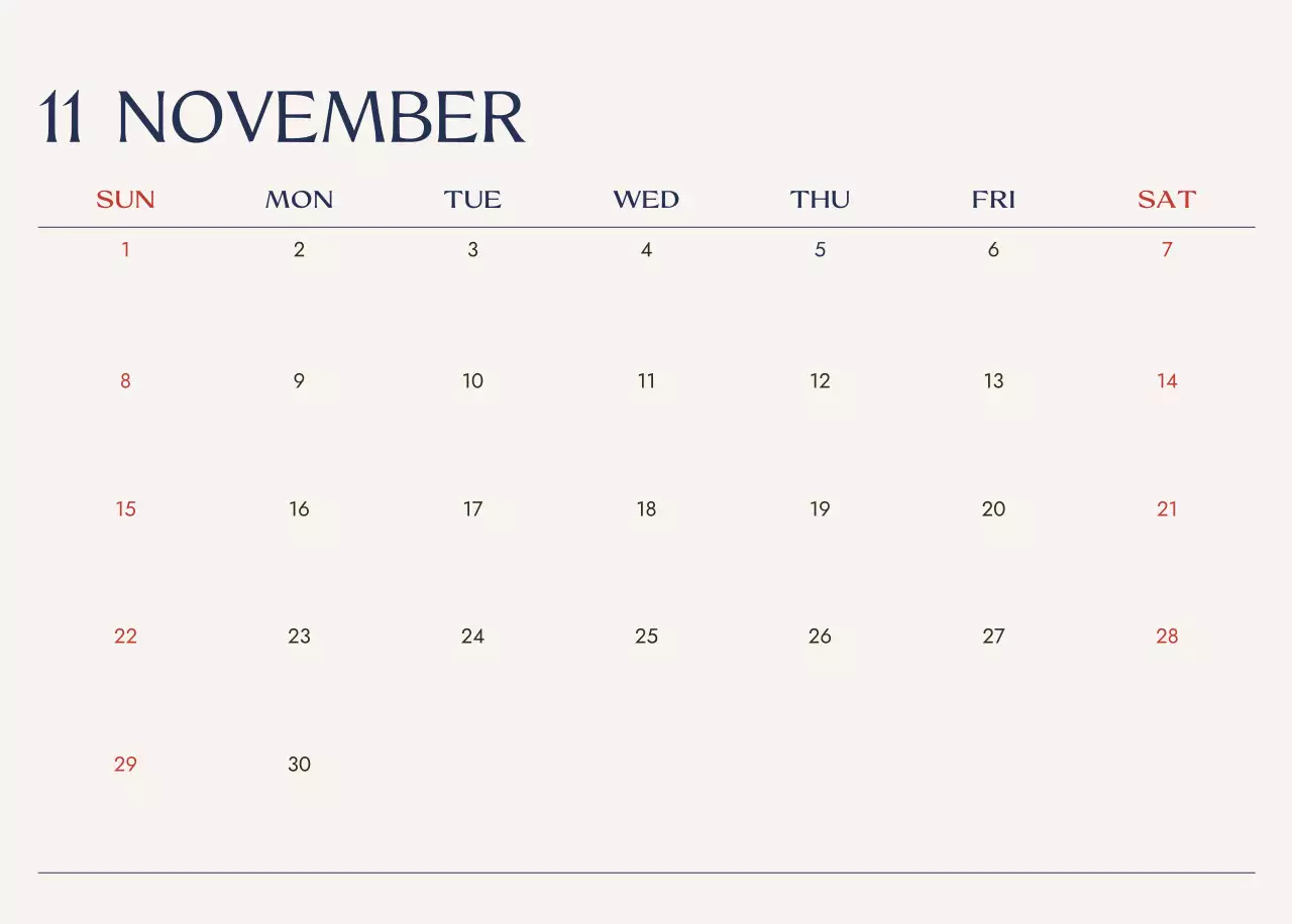 아이보리 모던 여행 달력