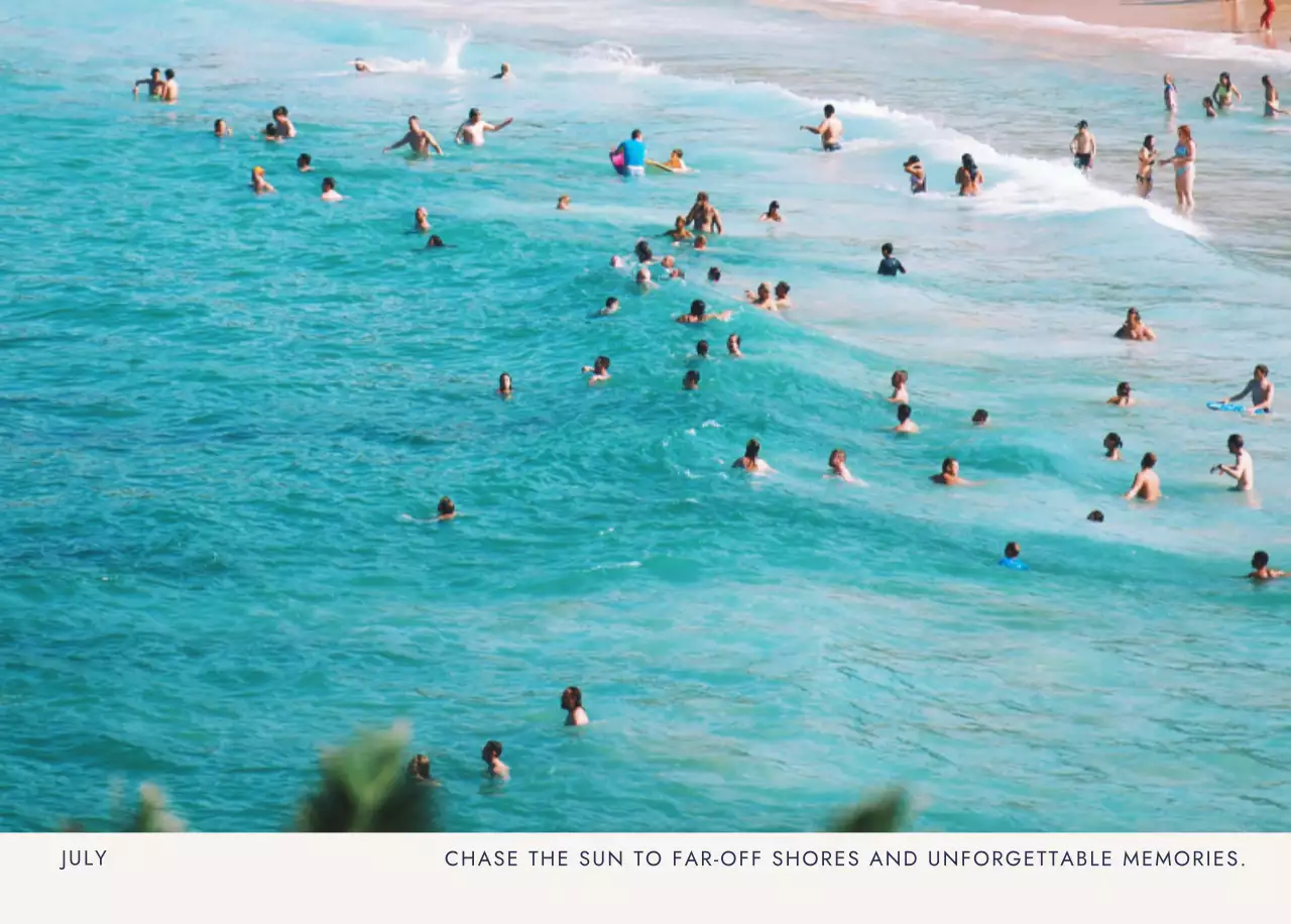 아이보리 모던 여행 달력