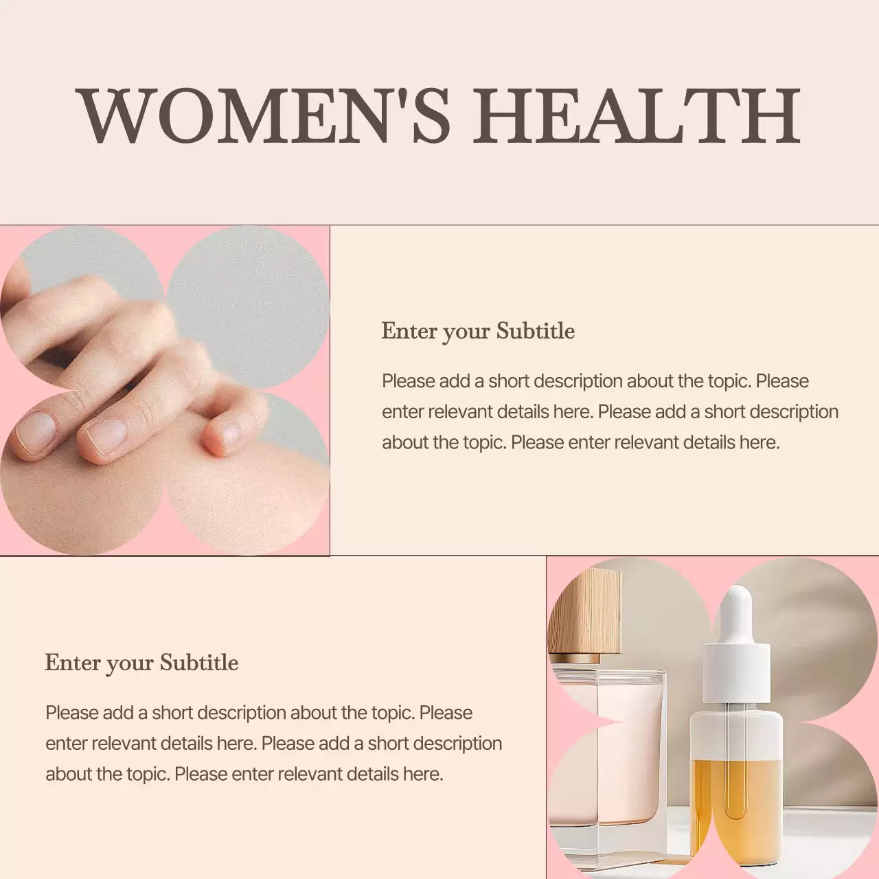 Pink Elegant Health Newsletter Carousel