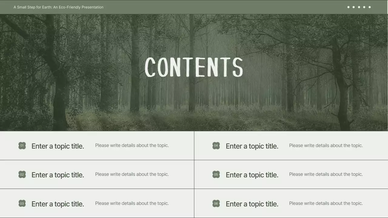 그린 미니멀 에코 프레젠테이션