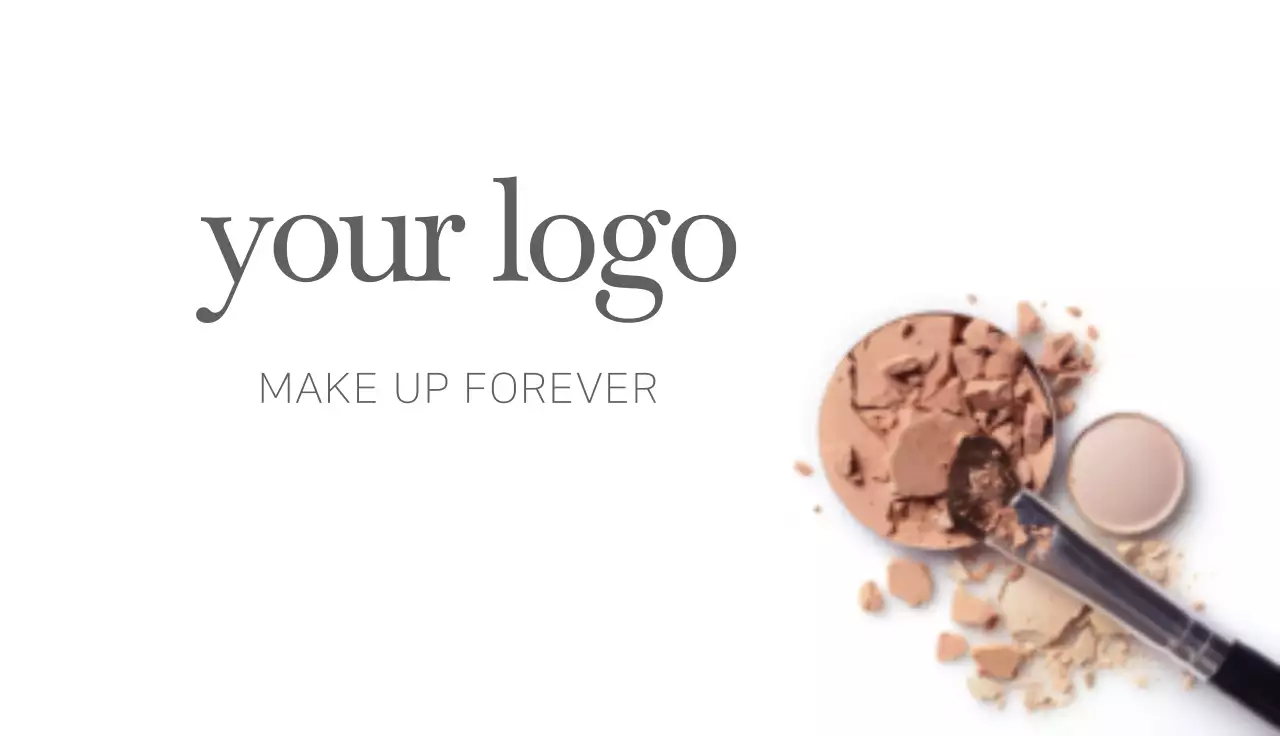 White Minimal Makeup Business Card