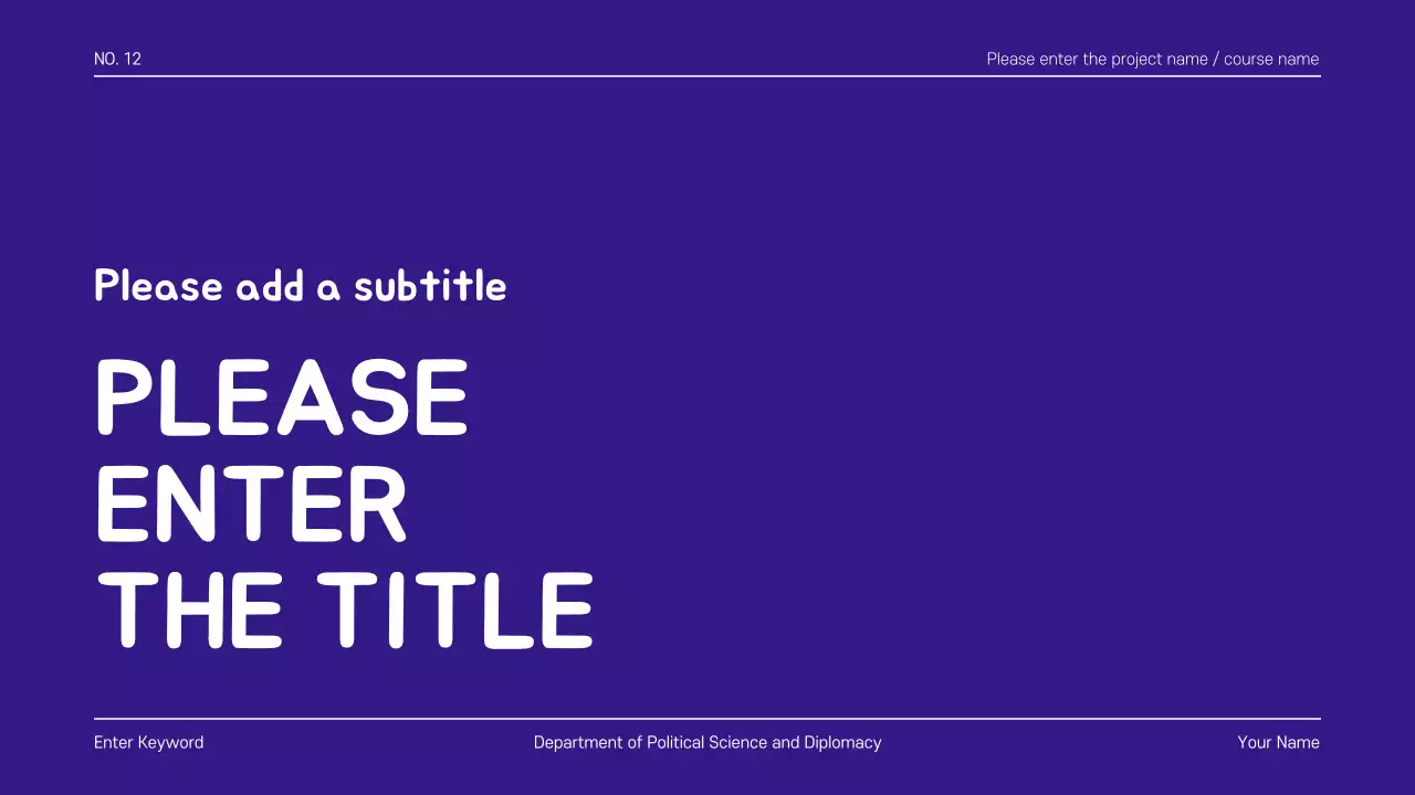 Purple Minimal Template Presentation
