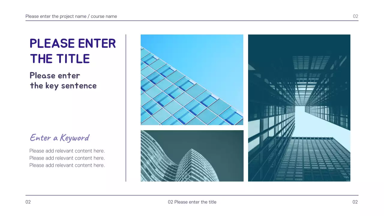 Purple Minimal Template Presentation