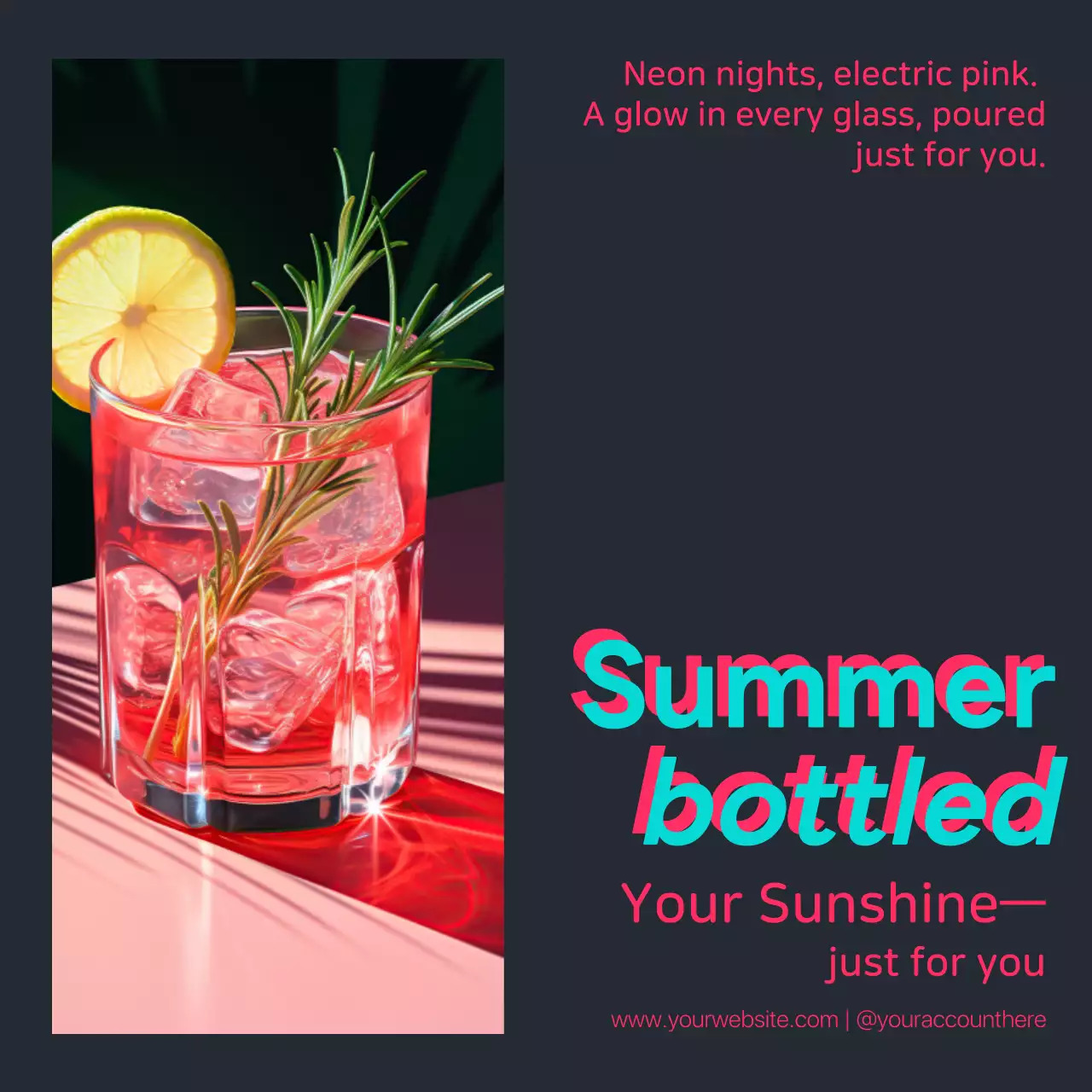 핑크 팝 여름 광고