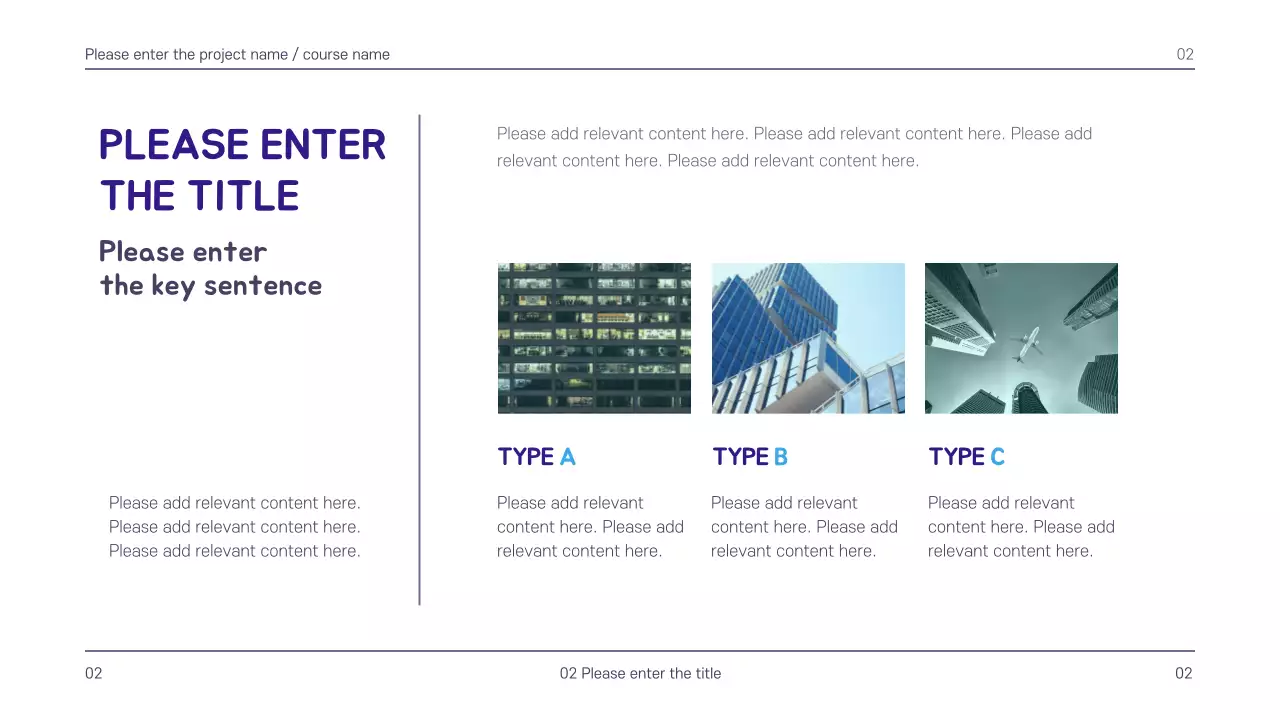 Purple Minimal Template Presentation