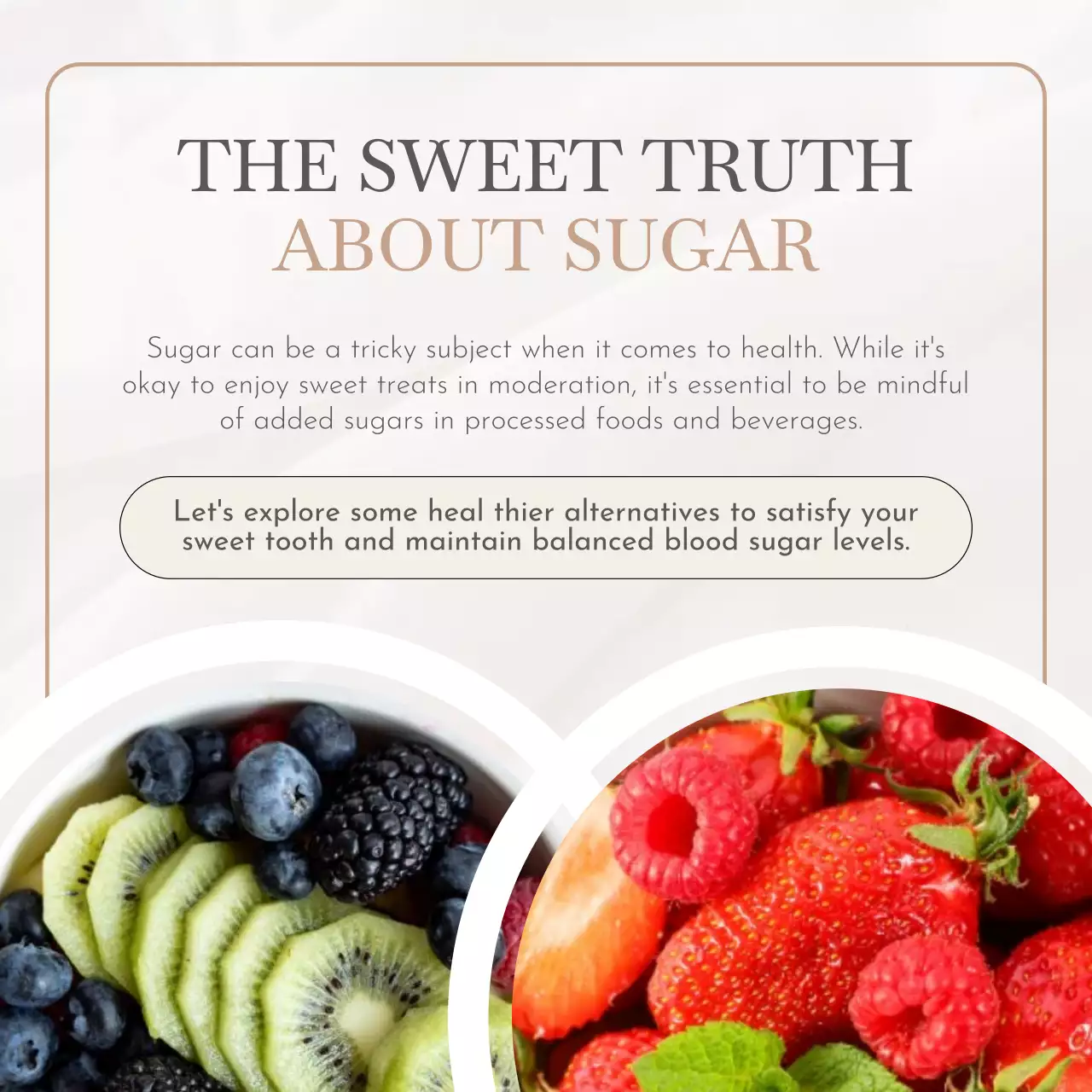 Beige Modern Diet Guide Social Media Post