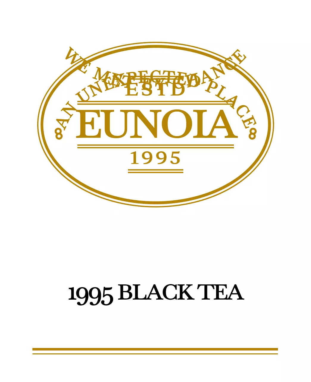 빈티지 로고 형태의 홍차 티백