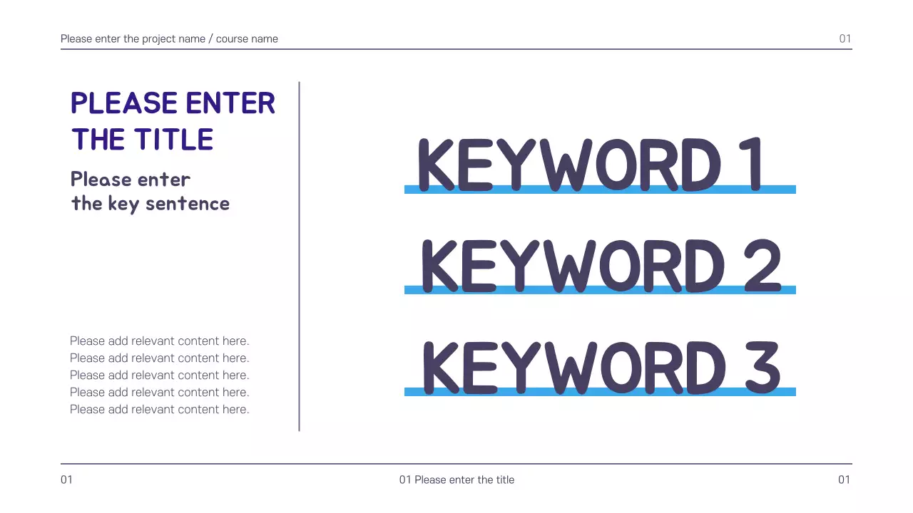 Purple Minimal Template Presentation