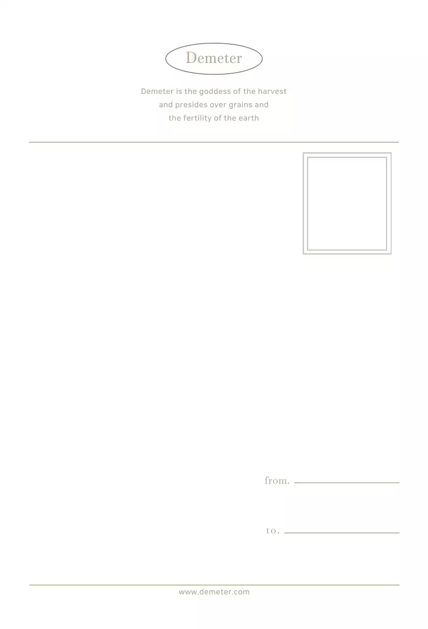 シンプルな写真背景のポストカード