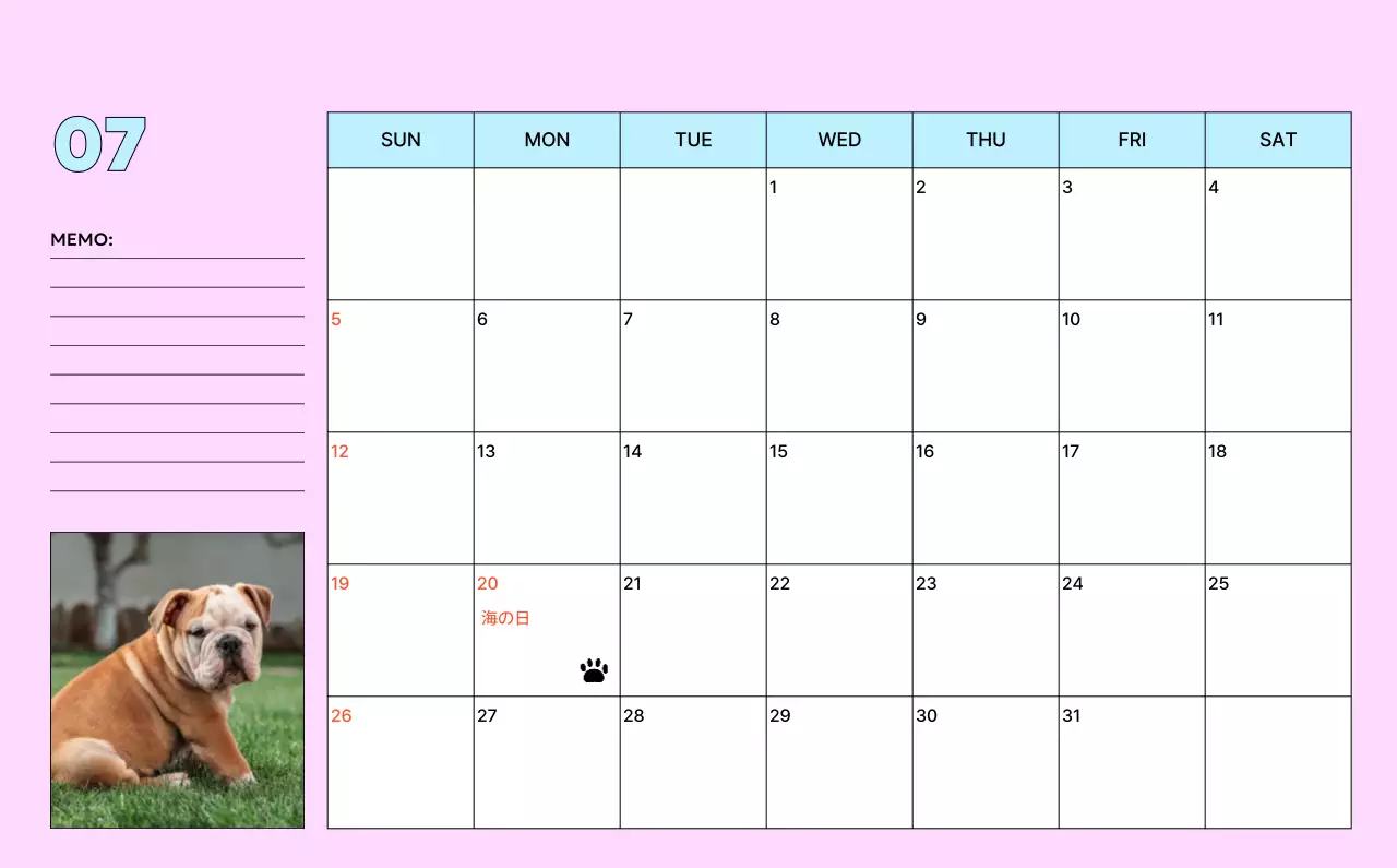 黄色 かわいい ペット カレンダー
