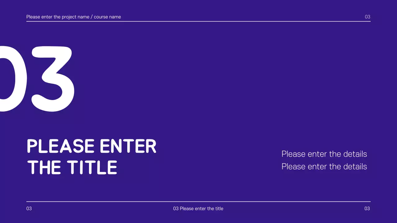 Purple Minimal Template Presentation