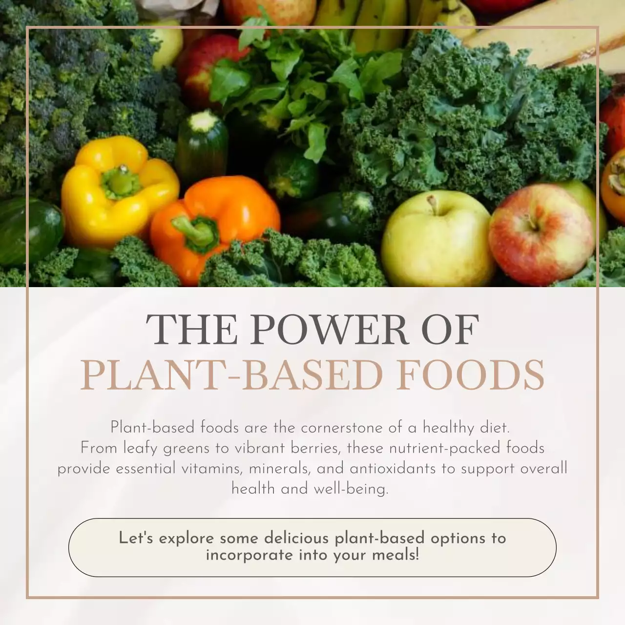 Beige Modern Diet Guide Social Media Post