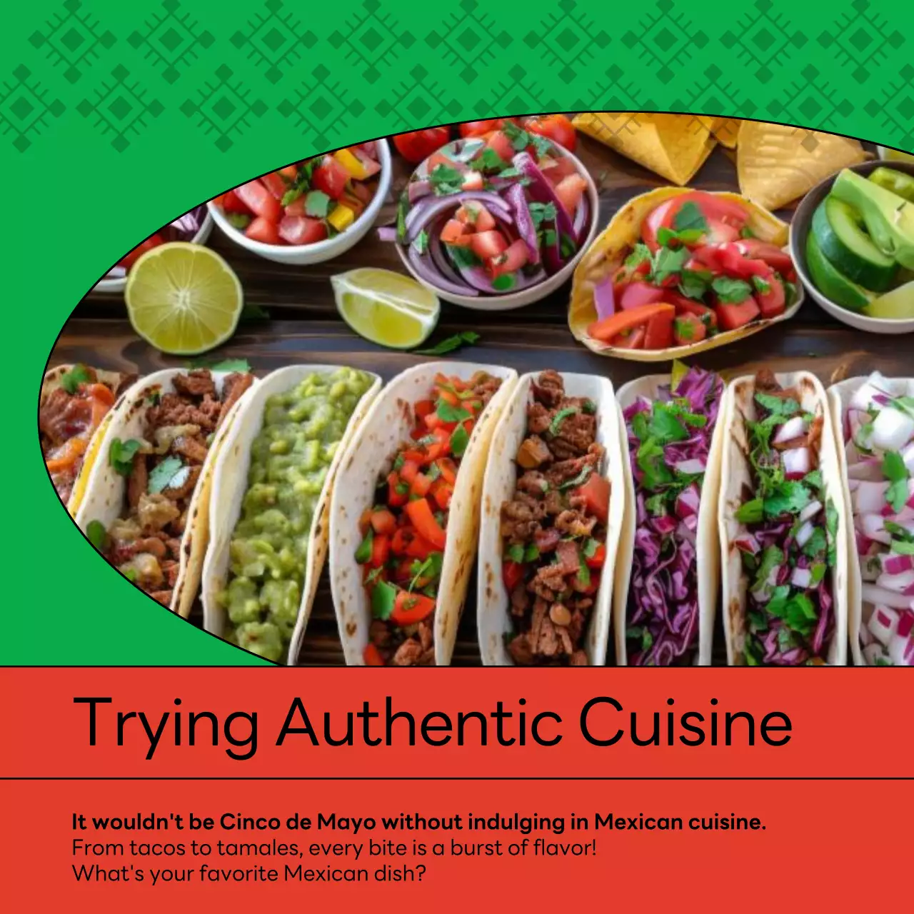 Red Cultural Festival Announcement Social Media Post