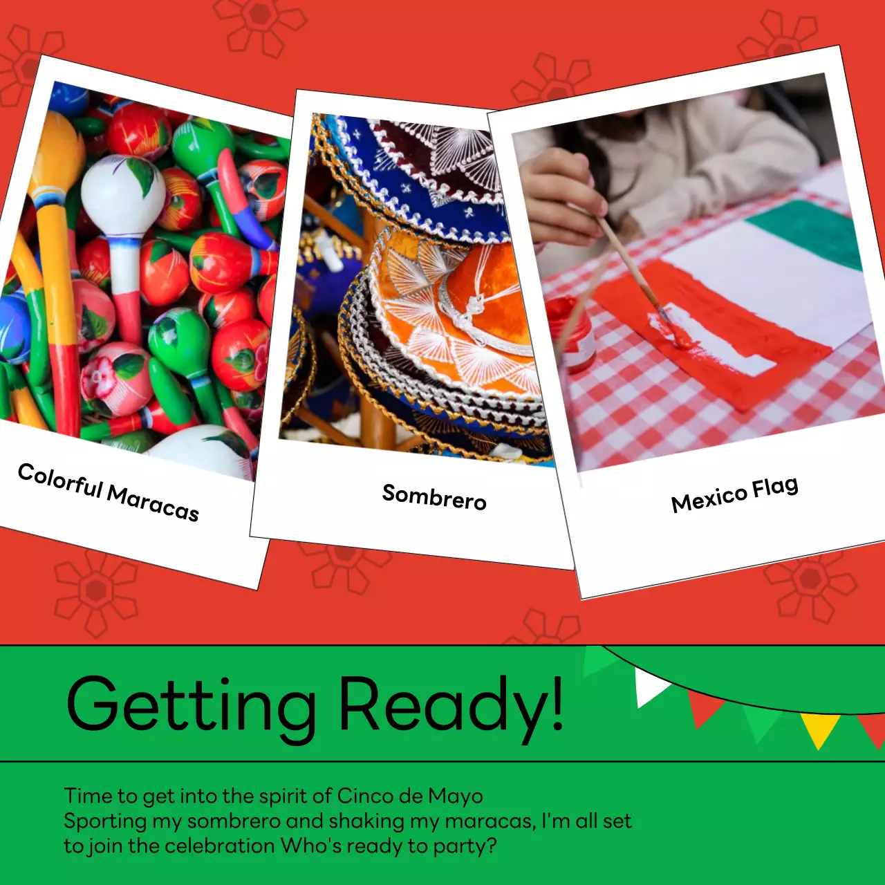 Red Cultural Festival Announcement Social Media Post