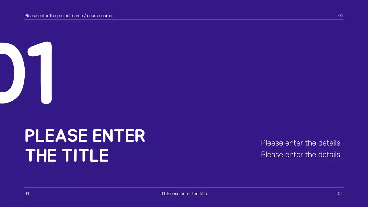 Purple Minimal Template Presentation