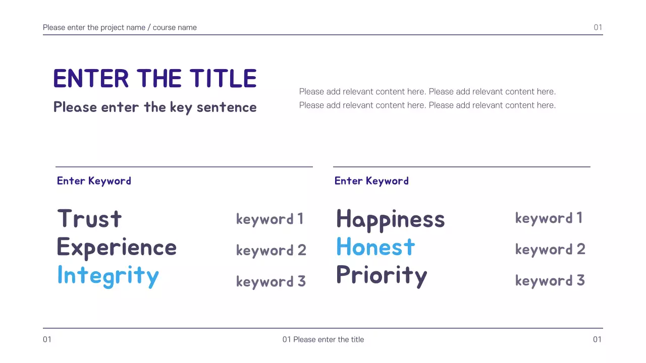 Purple Minimal Template Presentation