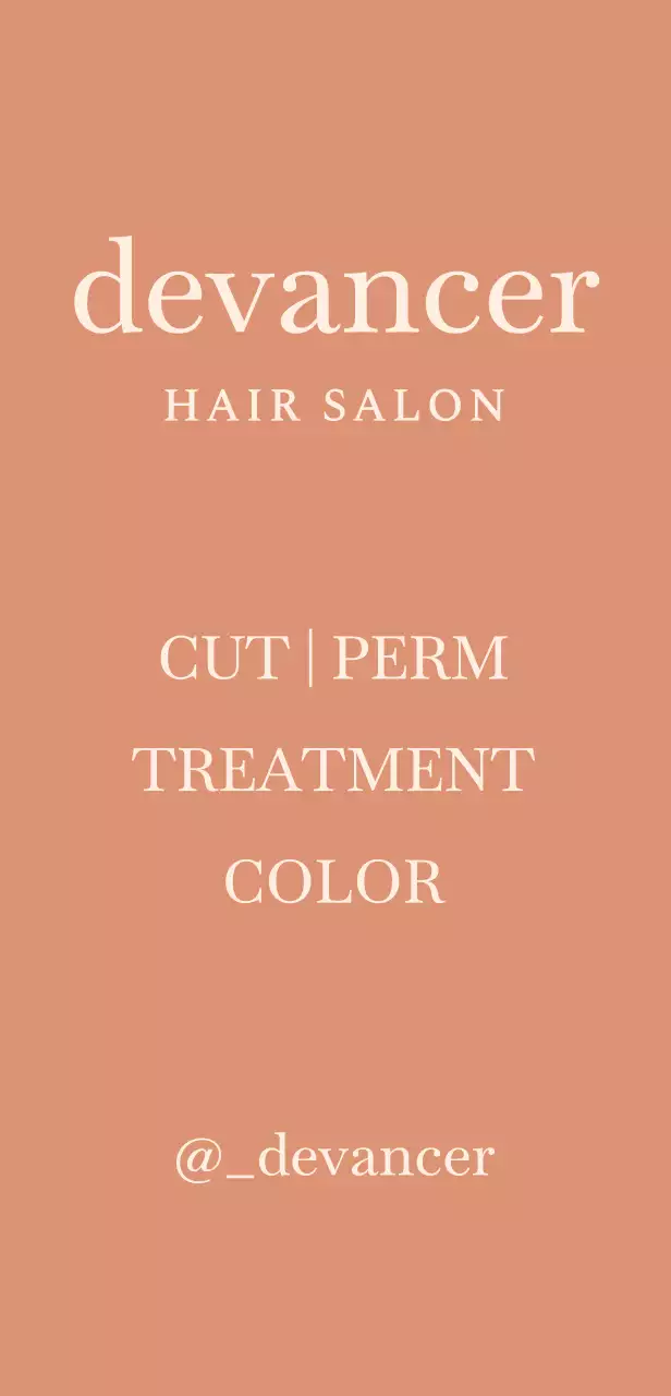 톤 다운된 붉은색 배경에 영어 타이틀이 쓰인 헤어샵 입간판