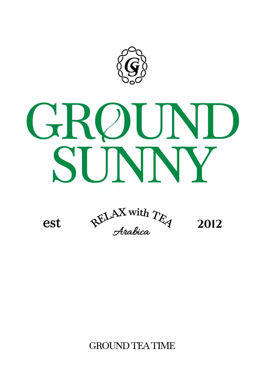 고급스러운 곡선 라인의 티백 