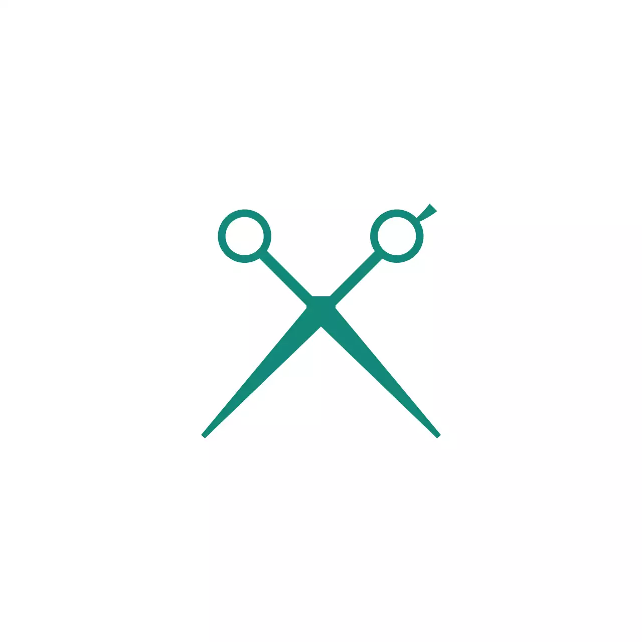 흰색 검정 청록색의 메이에르 헤어샵 텍스트로 이루어진 세련된 느낌의 매장 간판