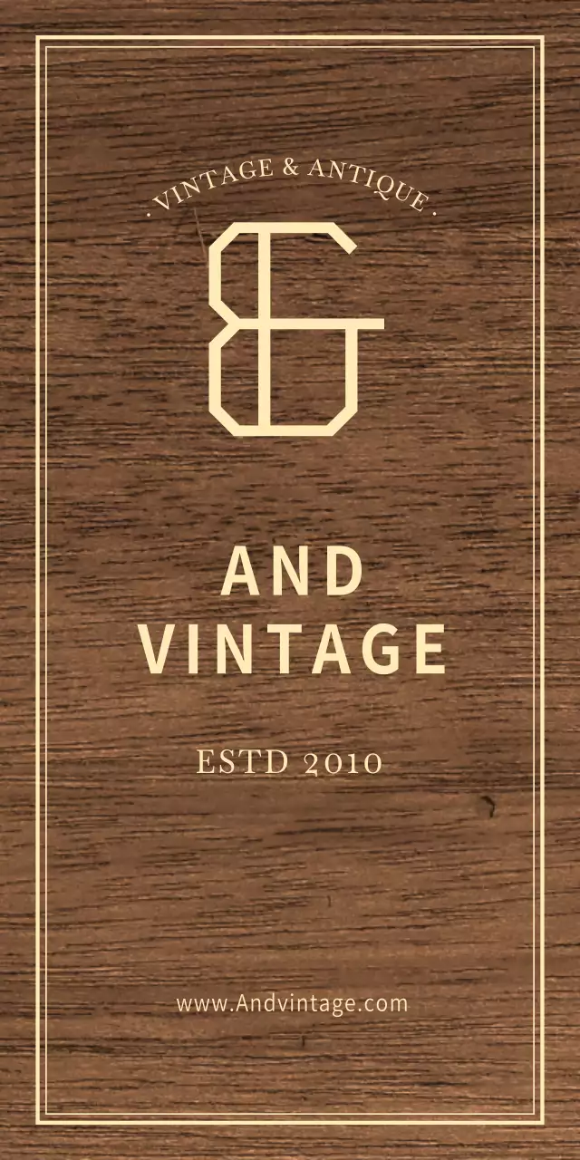 아이보리색의 텍스트로 이루어진 클래식한 느낌의 빈티지 앤틱샵 현판