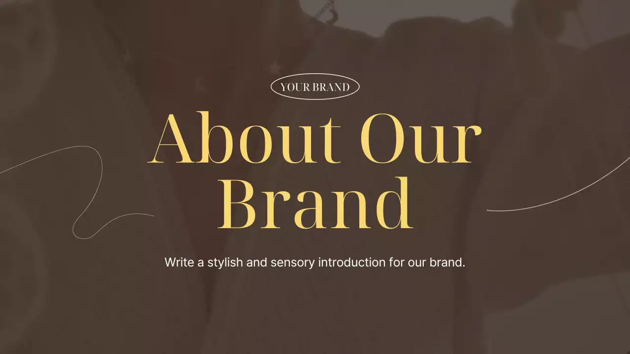 Yellow Elegant Brand Promotion Presentation