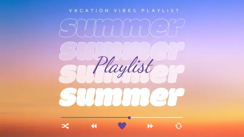 Rainbow Retro Summer Playlist YouTube Thumbnail