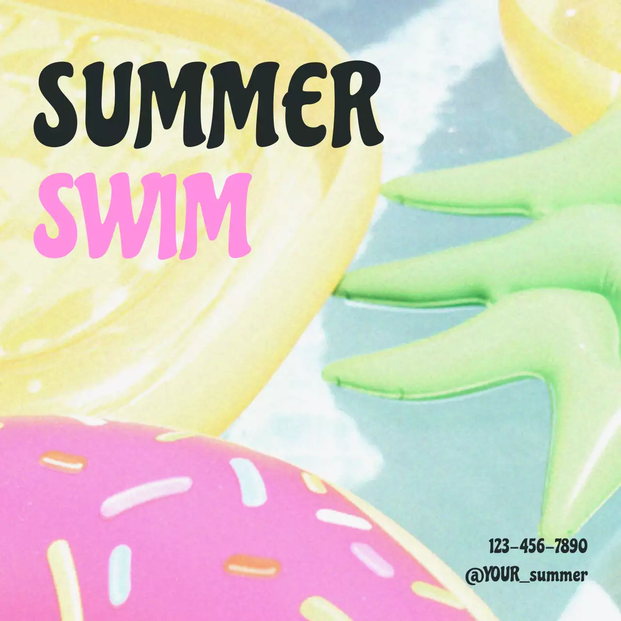 Pink Retro Summer Promotion Social Media Post