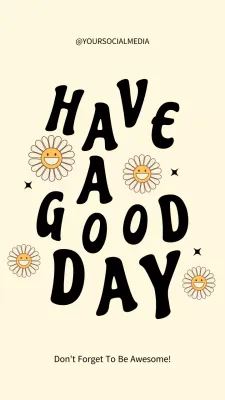 Cartão de motivação retrô bege - postagem no Instagram