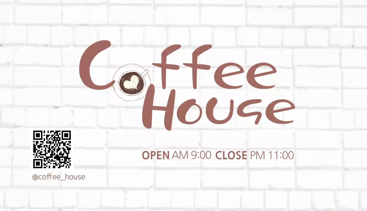 白 モダン カフェ 営業時間 名刺