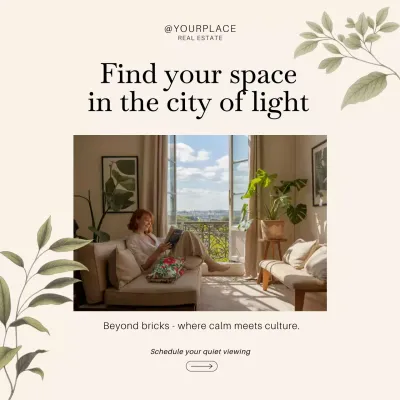 Beige Elegant Real Estate Promotion Instagram Post