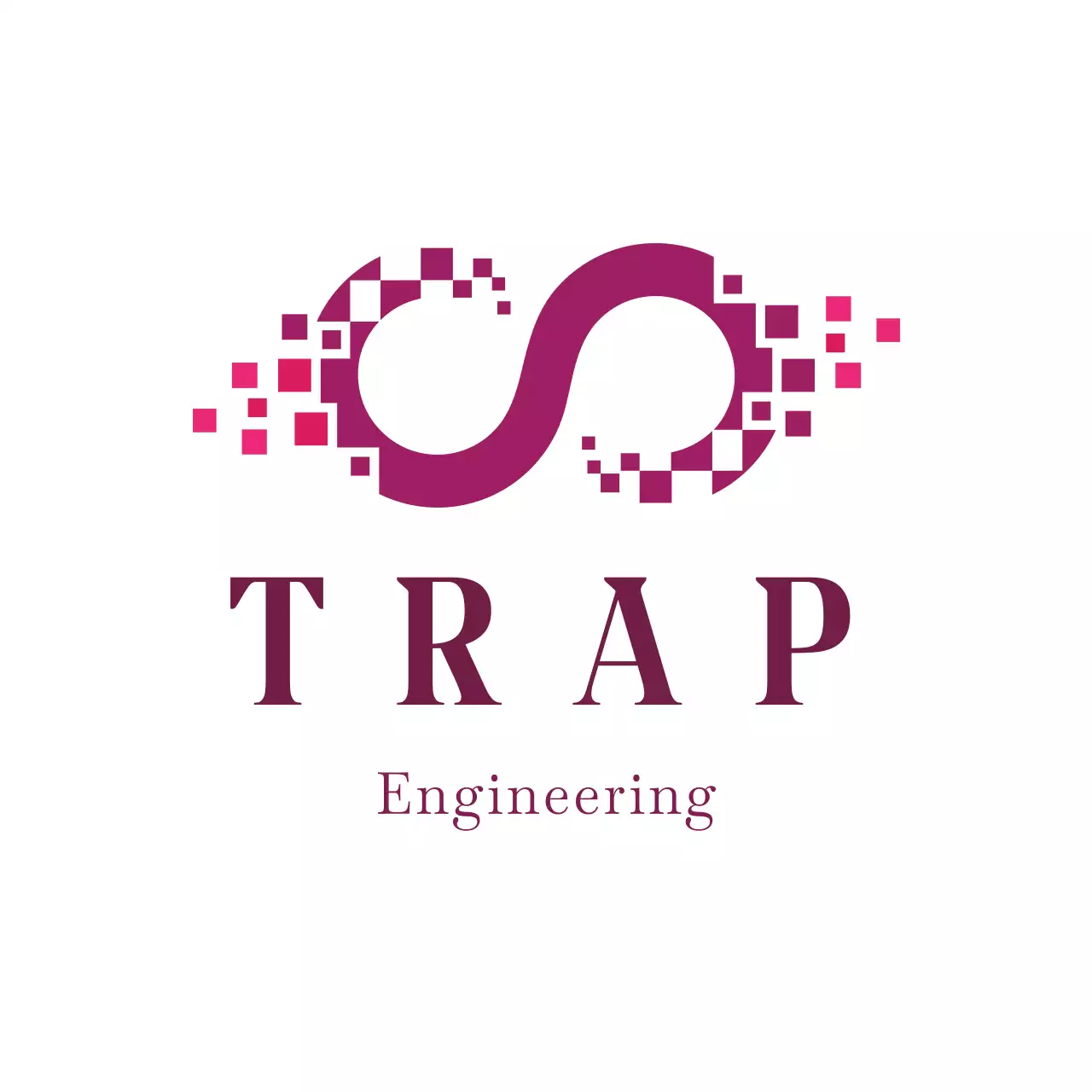 ピンク モダン 工学 ロゴ