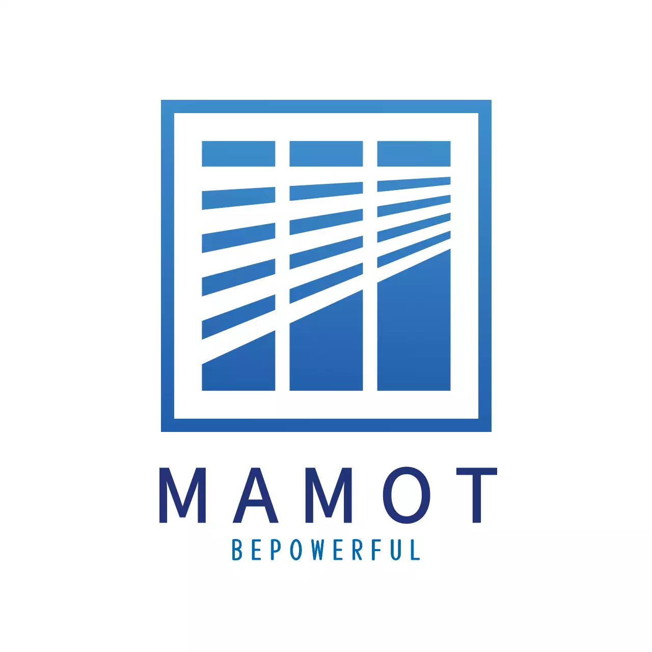 青 モダン 会社案内 ロゴ