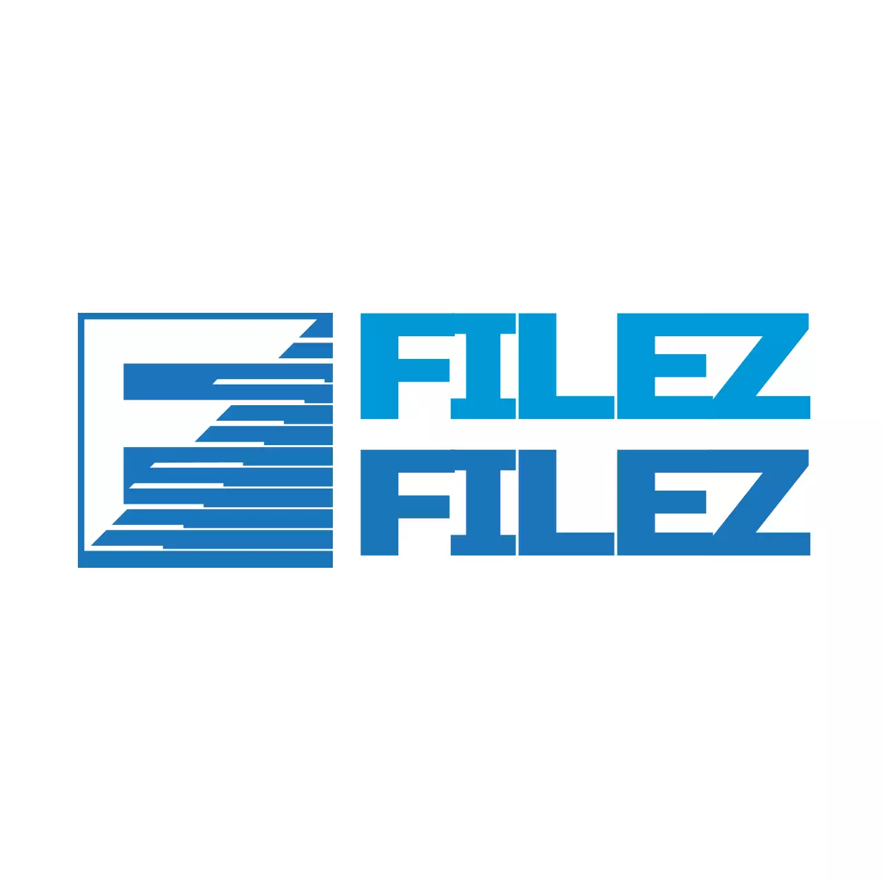 青 シンプル ファイル ロゴ