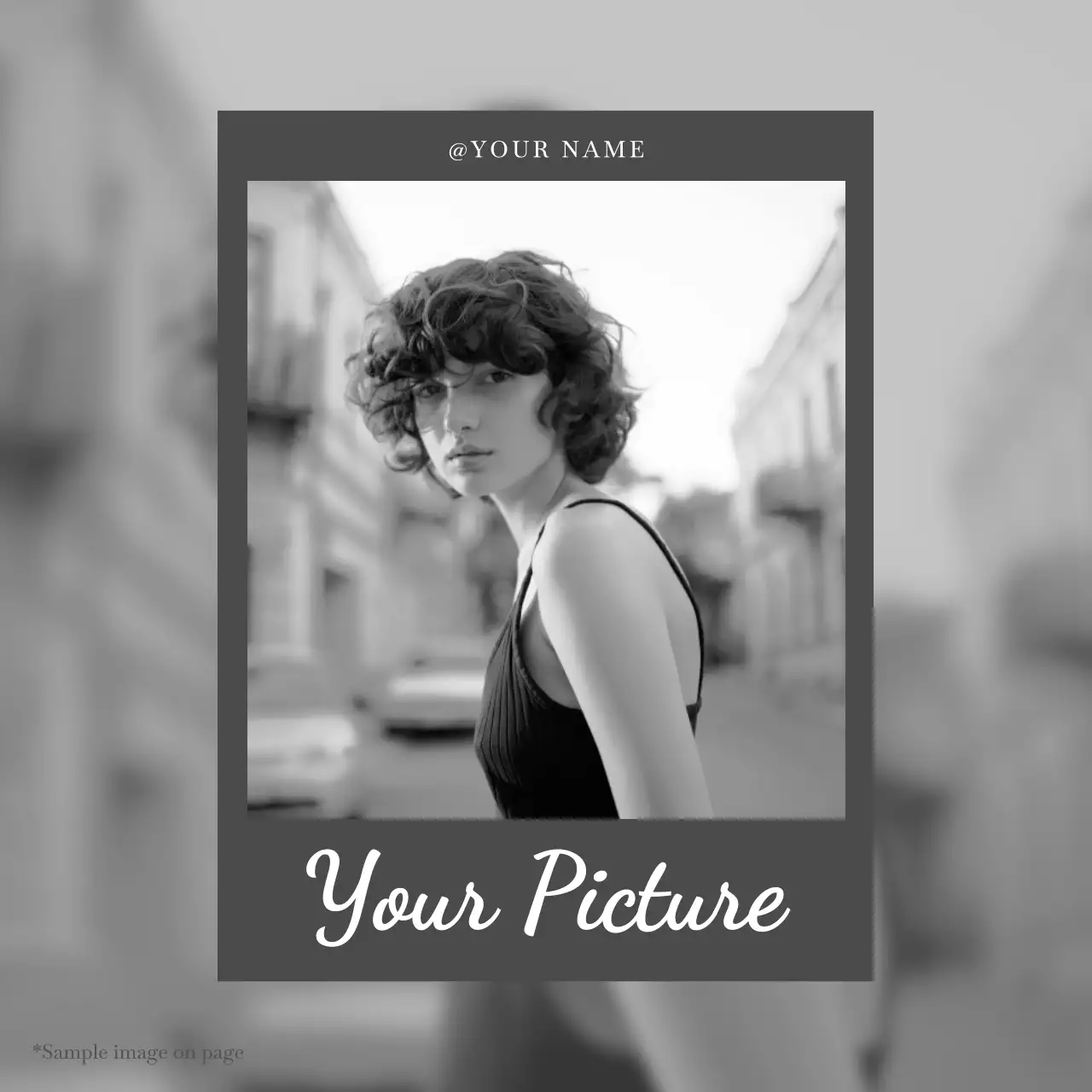 Grey Classic Portrait Invitation Social Media Post