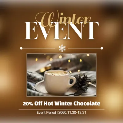 Brown Elegant Winter Promotion Instagram Post
