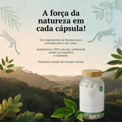 anúncio de suplemento de natureza verde