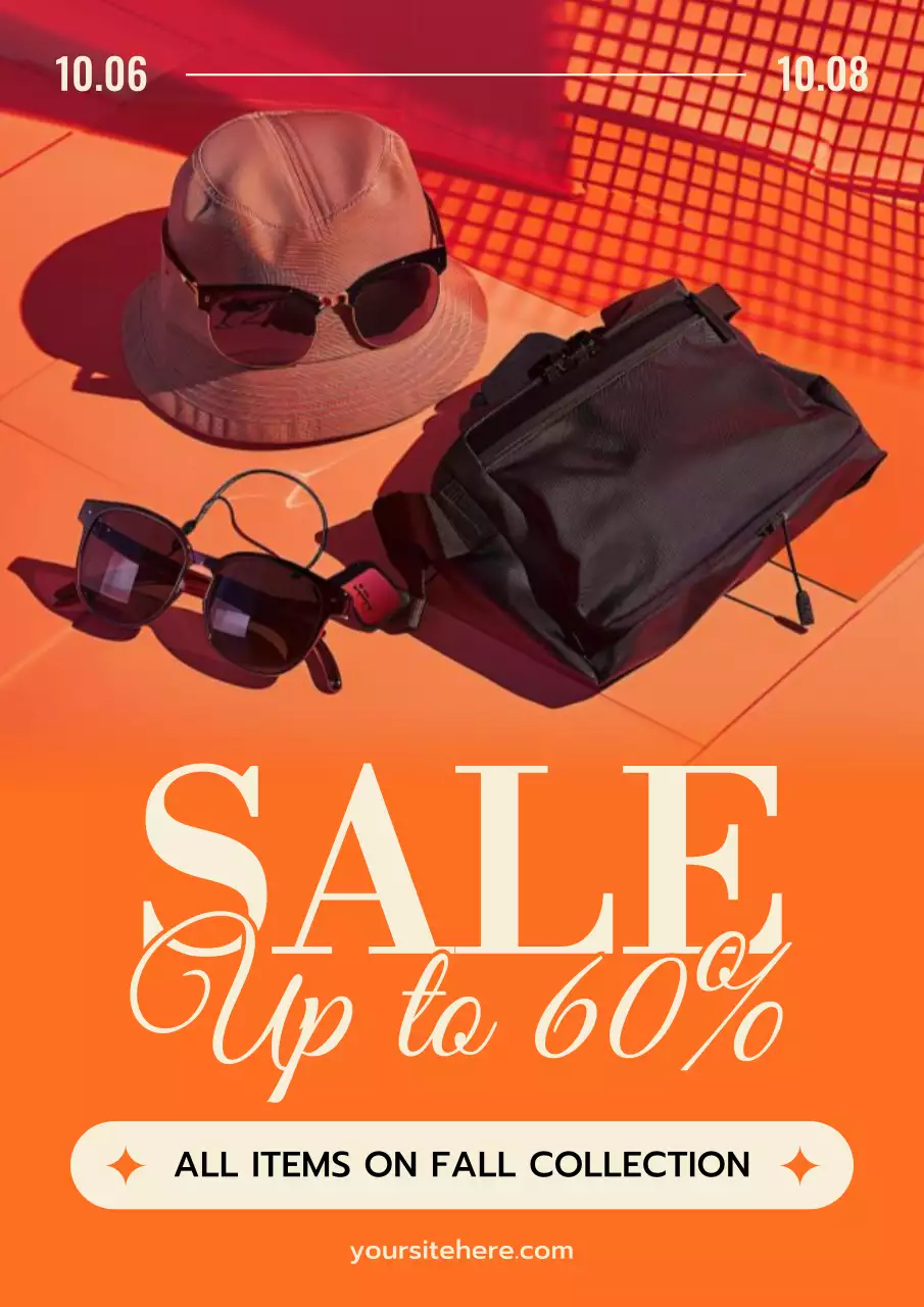 Orange Trendy Fall Promotion Poster