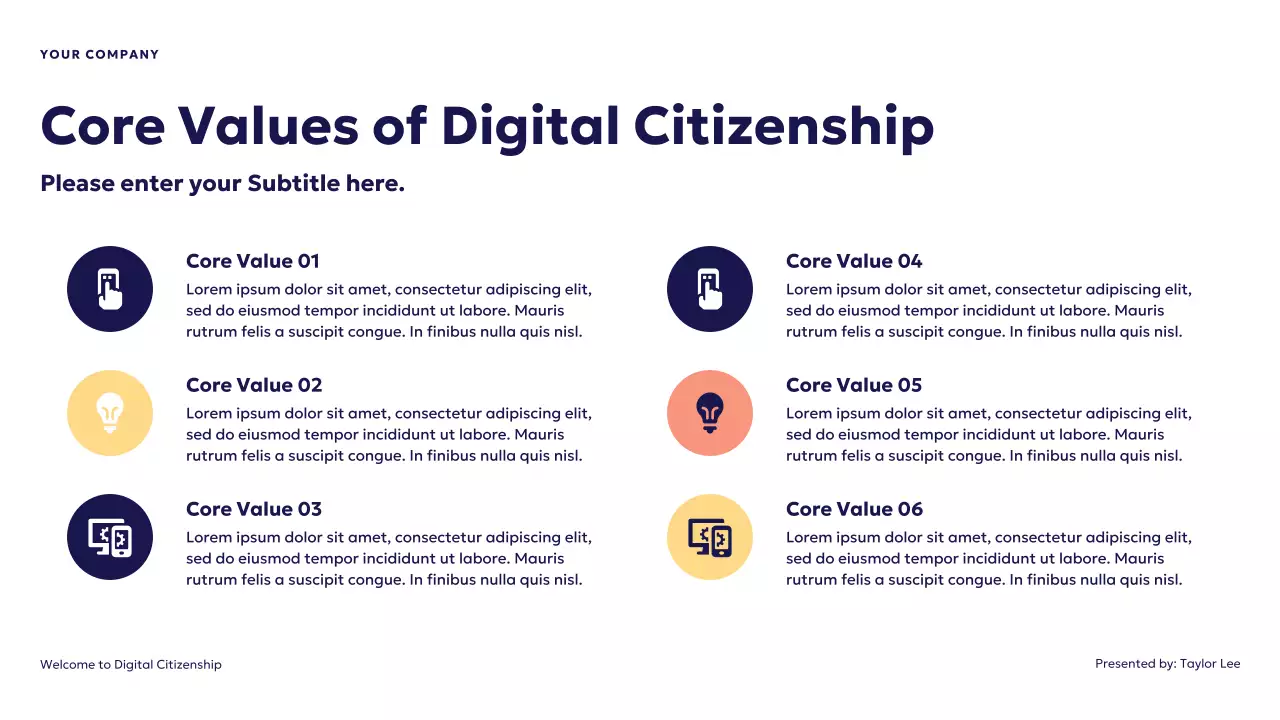 Blue Futuristic Digital Citizenship Presentation