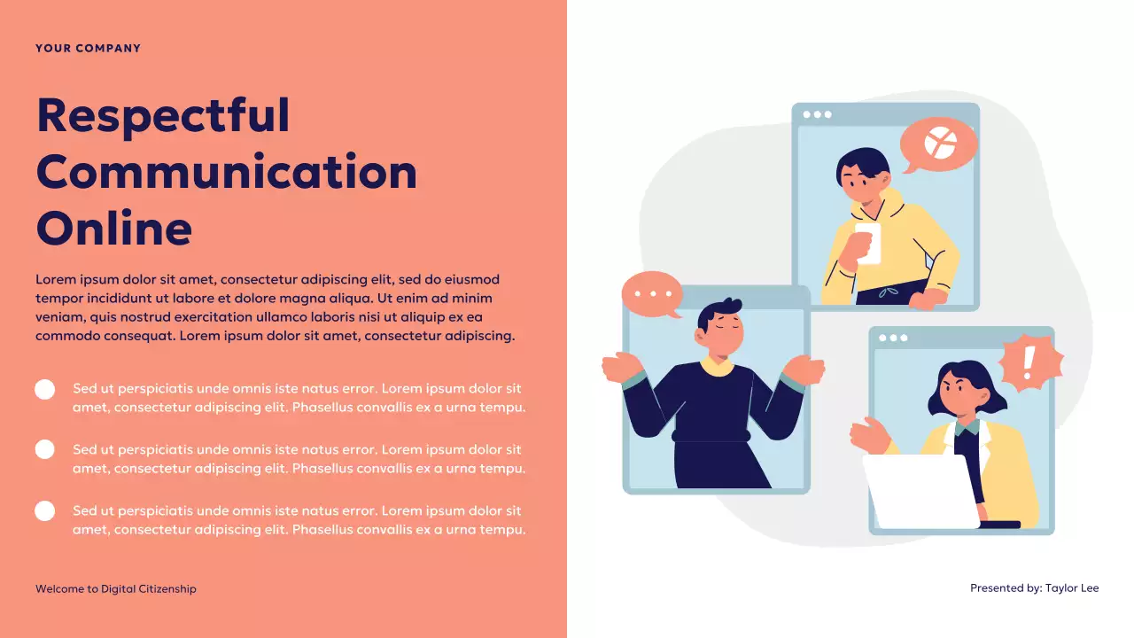 Blue Futuristic Digital Citizenship Presentation