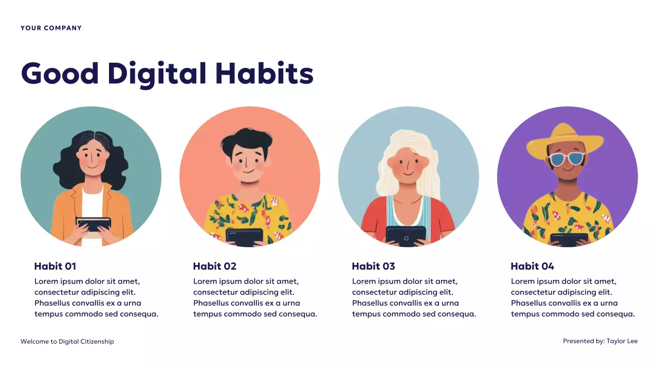 Blue Futuristic Digital Citizenship Presentation