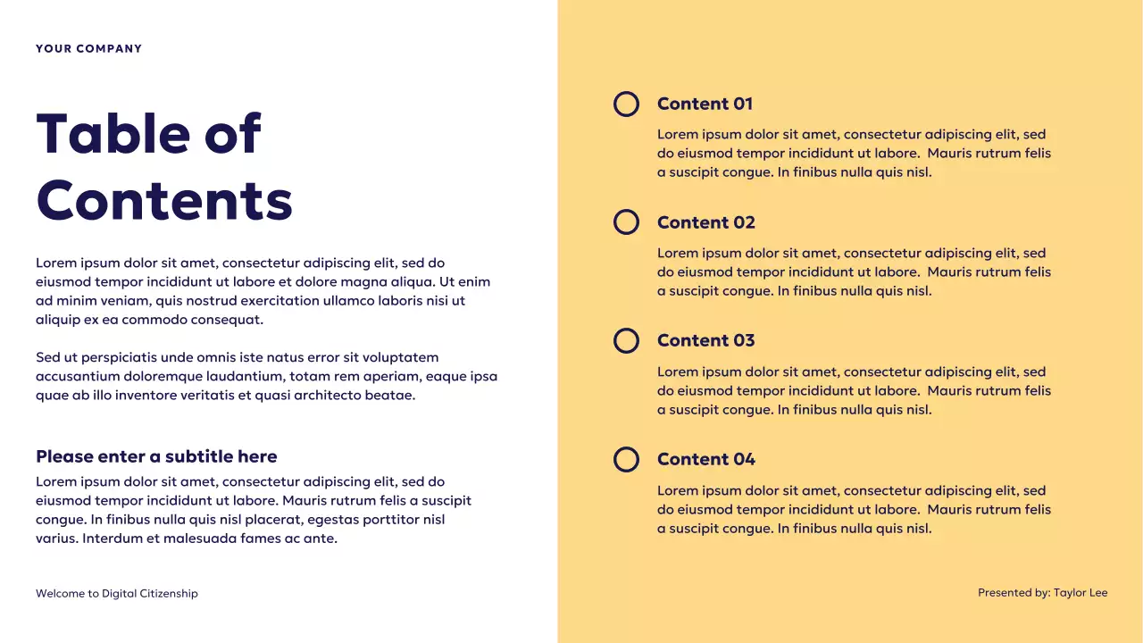 Blue Futuristic Digital Citizenship Presentation