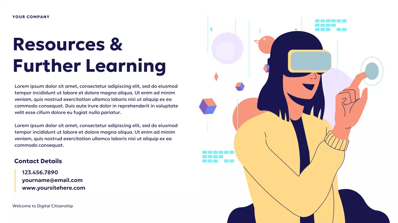 Blue Futuristic Digital Citizenship Presentation