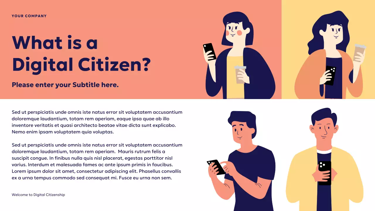 Blue Futuristic Digital Citizenship Presentation