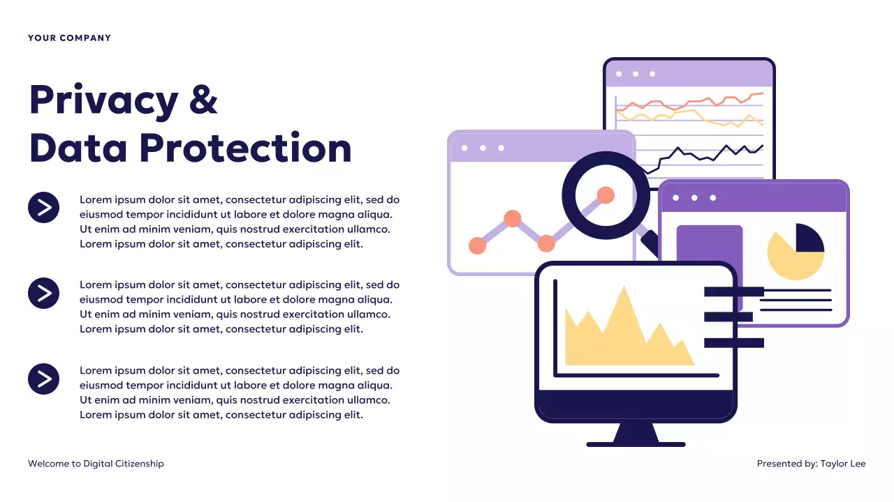 Blue Futuristic Digital Citizenship Presentation