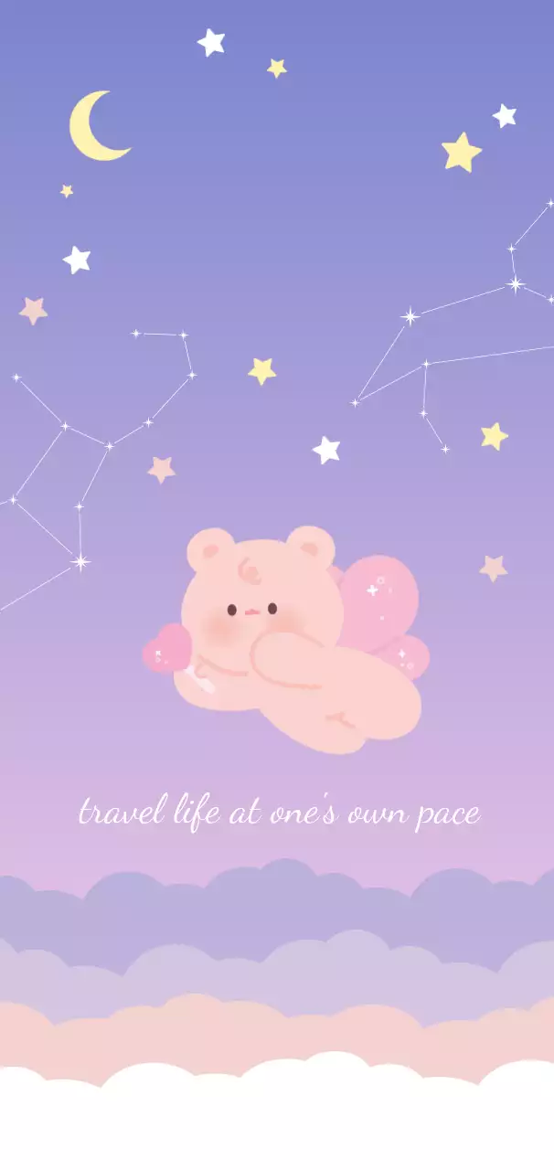 ピンク かわいい クマ ポスター