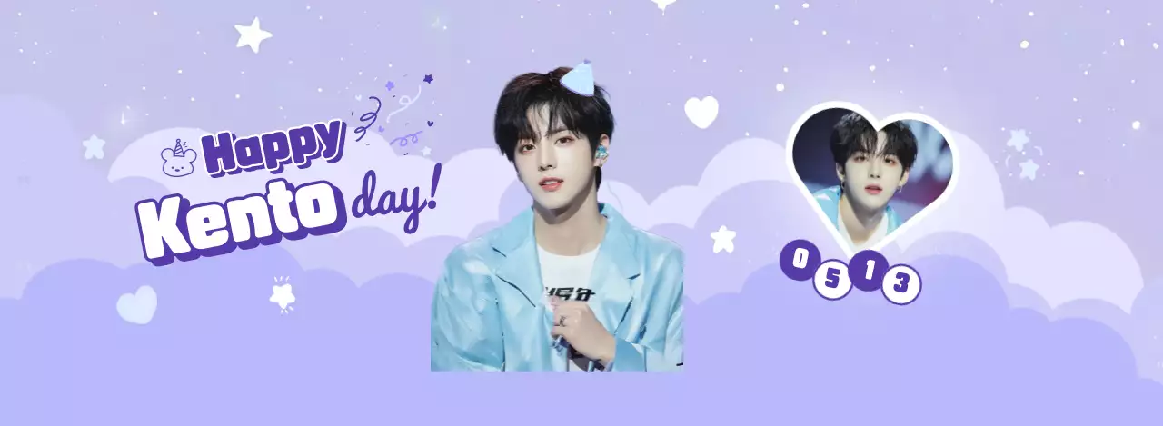 紫 かわいい 誕生日 ポスター アイドル誕生日カフェ