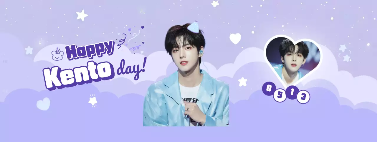 紫 かわいい 誕生日 ポスター アイドル誕生日カフェ