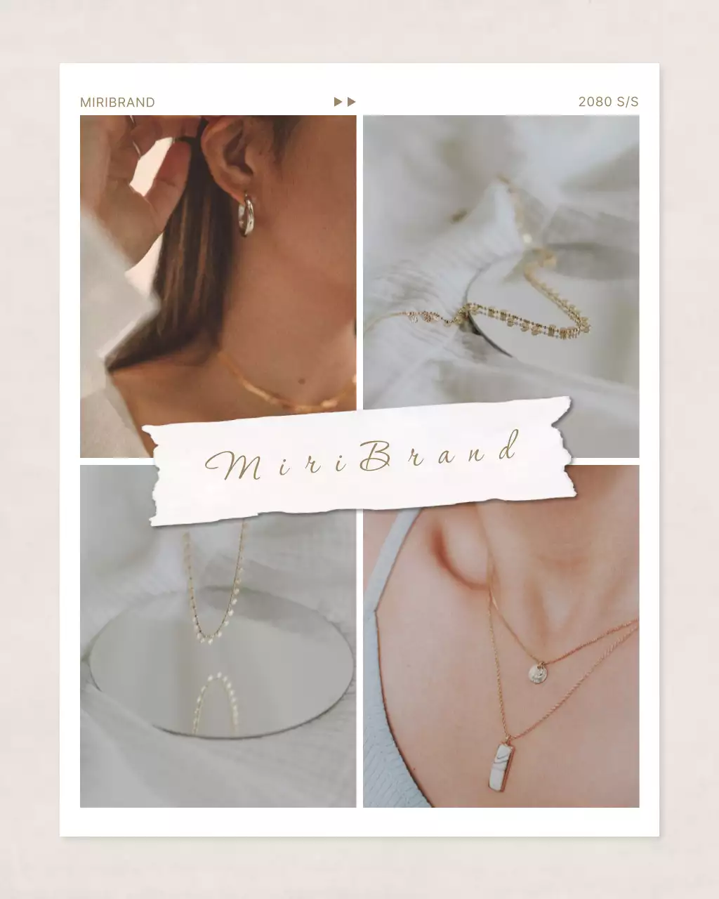 베이지 심플 주얼리 광고